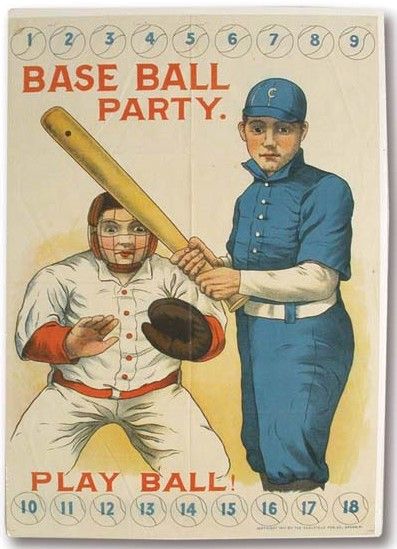 1900s Nap Lajoie Base Ball Party Game